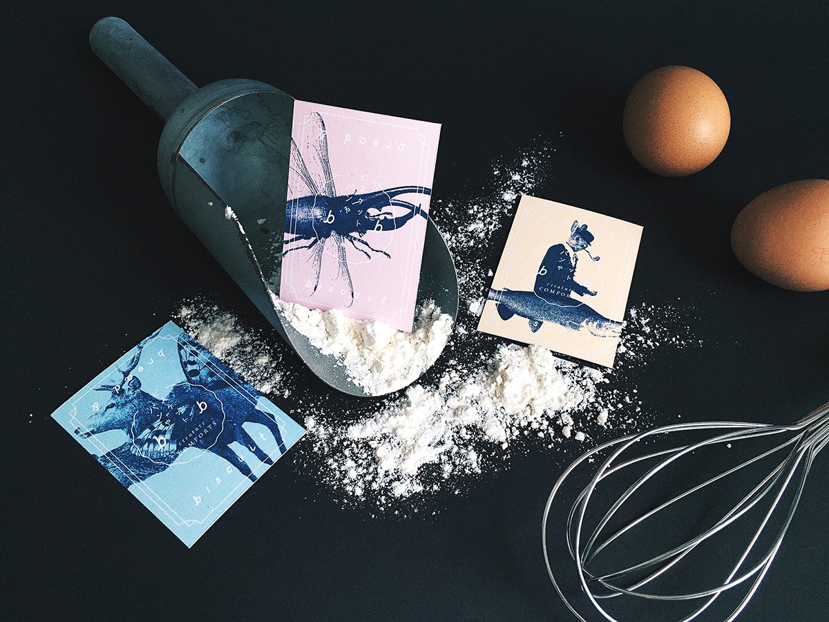 概念化早餐，面包與餅干食品飲料包裝設(shè)計