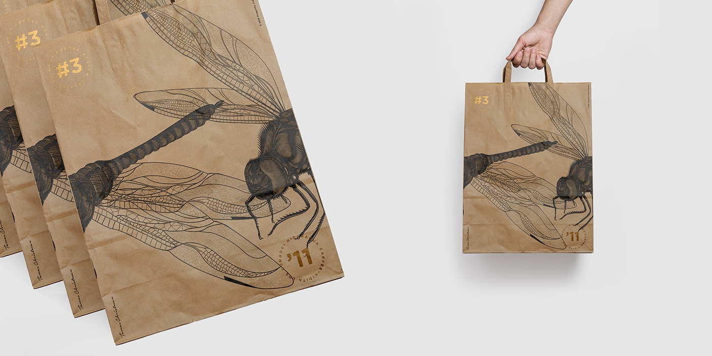 大自然的奇跡，蜻蜓主題的咖啡品牌包裝設計