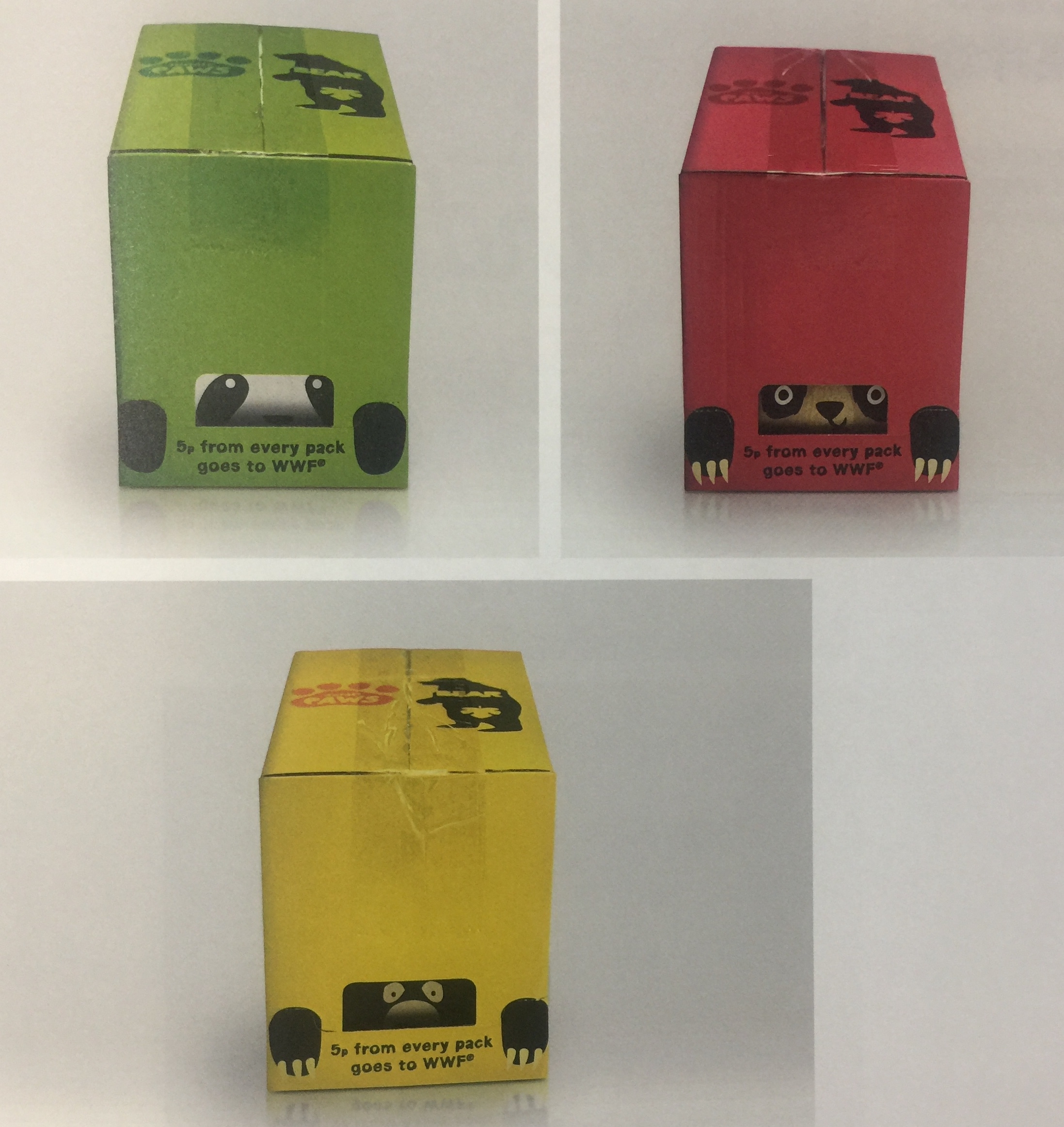 限量版的眼鏡熊、北極熊、懶熊和熊貓水果干包裝設(shè)計(jì)